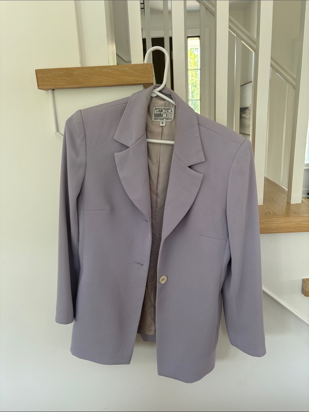 Women's Lavender Single-Button Blazer Jacket